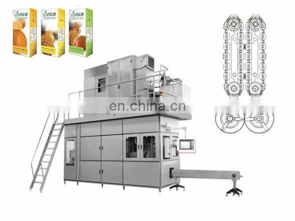200 to 1000ml SQ UHT Milk Juice Drinks Beverage Aseptic Brick Shape Paper Carton Box Filling Machine Packing Packaging Machine photo-3