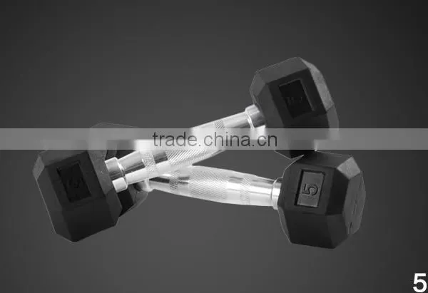 China Wholesale Rubber Hex Dumbbell for Sale photo-3