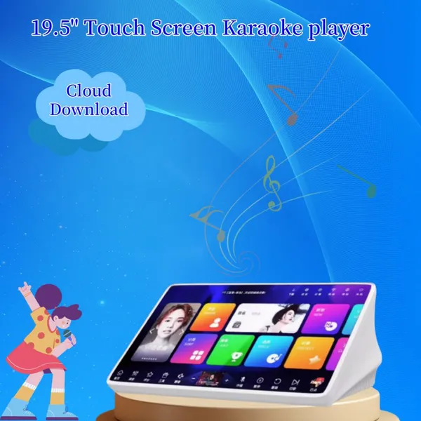 19.5\'\' Karaoke Machine KTV Touch Screen,3TB HDD 60K Songs,Cloud Download,Android