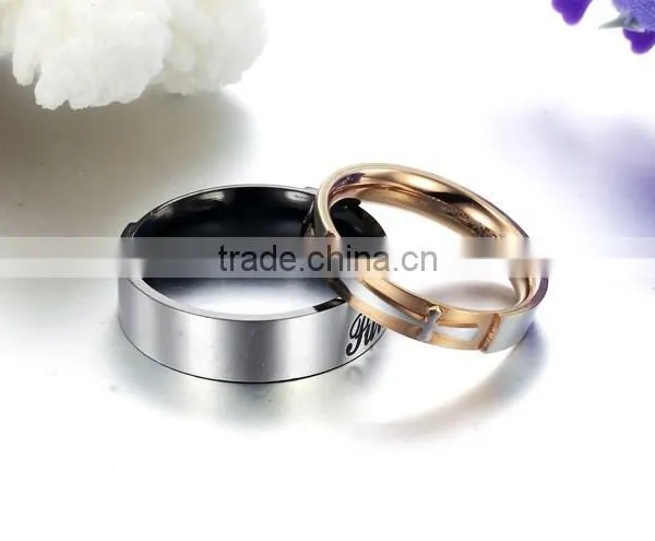 Stainless Steel Jewelry Mixed Batch Factory Direct Selling Couple Rings Black Rose Gold Small MOQ photo-3