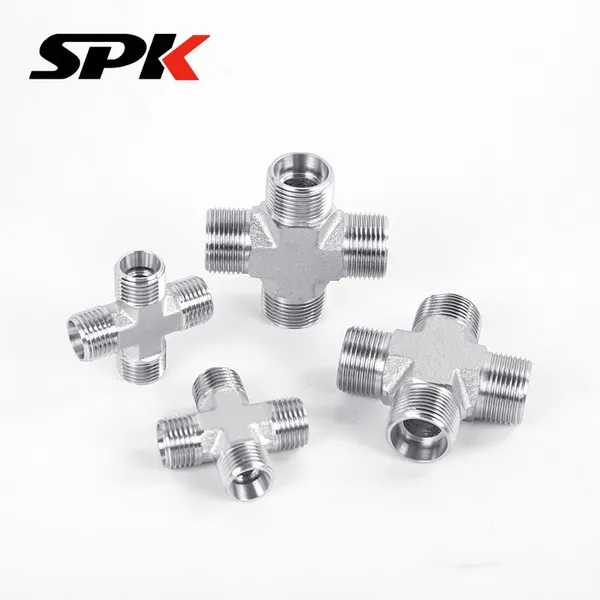 Yonghua Eaton Standard Metric Type H XC Ferrule Four-Way Pipe Fitting, Hydraulic Oil Pipe Transition, High-Pressure Transition photo-4