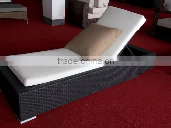 Natural Color Wicker Outdoor Furniture Nice Beach Chair Adjusable Sun Lounger Quality Choice photo-2