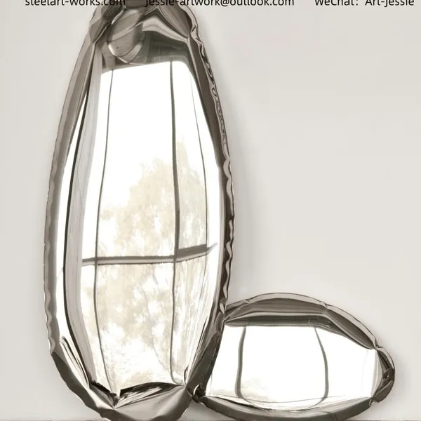 Brand Store DecorationDecorative Metal PlatingMetal Wave Wall Sculpture photo-4