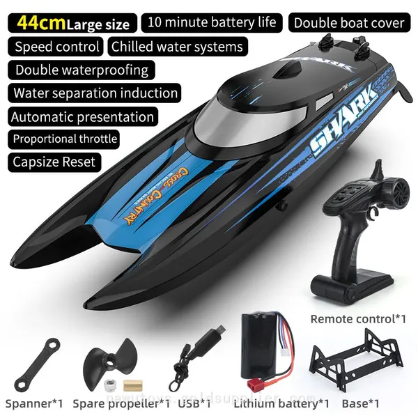 Helicute H862 2.4GHz Double Head High Speed Rc Racing Boat Ship 25KM/H Waterproof Self-righting Rc Fast Yacht Toys photo-5
