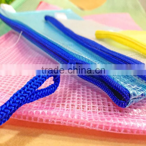 A3 A4 A5 A6 Colorful Grid Clear File Bag With Zipper photo-3