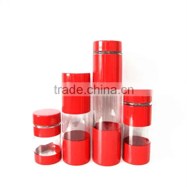 Glass Storage Jars Stainless Steel Shaker Bostan Shaker