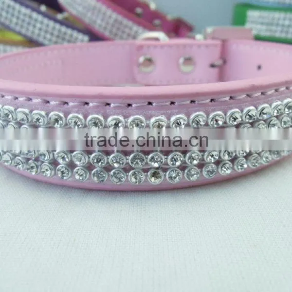 Manufacturer Supply Diamond Type Leather Pet Collar Fashion Decoration Dog Collar photo-5
