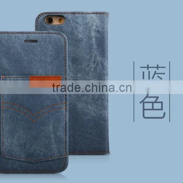 PEACOCKTION JeanWallet Leather Case With CardSlot Foriphone6 Plus Soft TPU Micro Magnetic Adsorption Flip Case for Iphone6s Plus photo-4