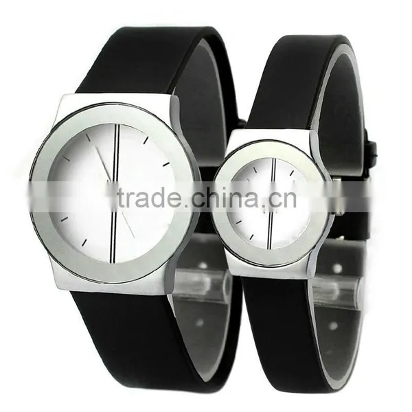 Stainless Steel Water Resistant Leather Band Couple Factory Watch photo-2
