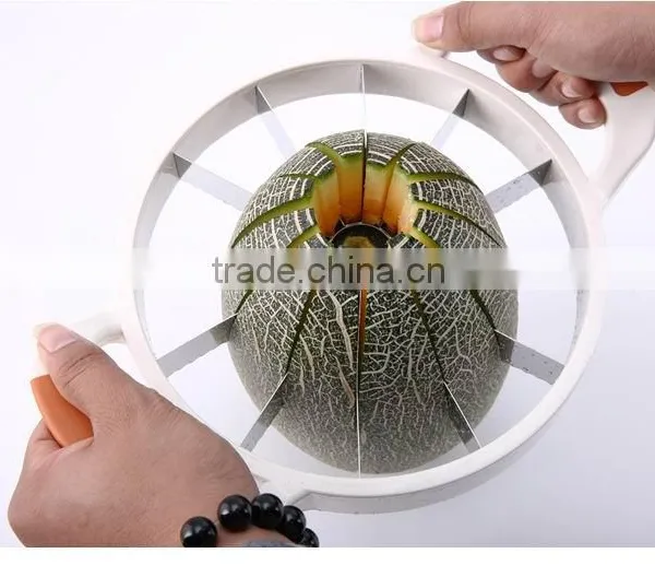 S/S+ABS+TPR 29*21*6.5Kitchen Gadgets Watermelon Slicer Corer photo-3