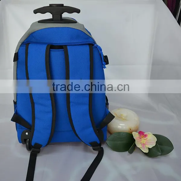 Hidden Trolley Laptop Backpack or Singel Pull Rod Travel Backpack photo-2