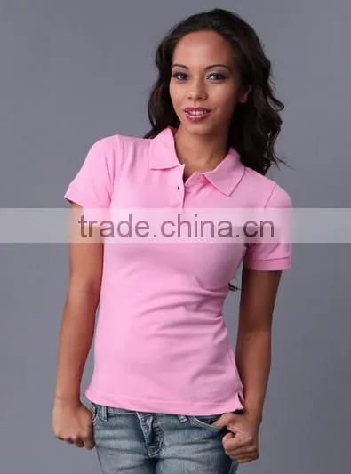 Slim Fit Design Women Organic Cotton t Shirt Wholesale Polo Shirt