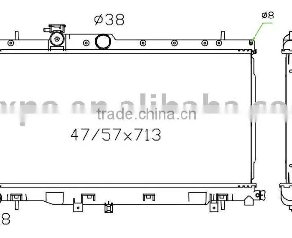 Car Radiator(suitable For: Impreza 02- DPI: 2704 MT)