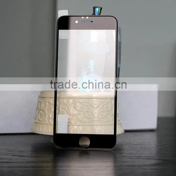 Silk Screen Printing Black 3d FULL COVER Transparent Silicone Edge Screen Protector for Iphone 7 Tempered Glass photo-2