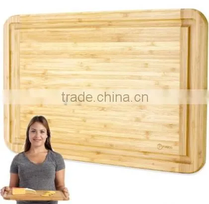 Extra-large Organic and Eco-friendly Bamboo Pizza Cutting Board and Chopping Board Set Factory Directly photo-6