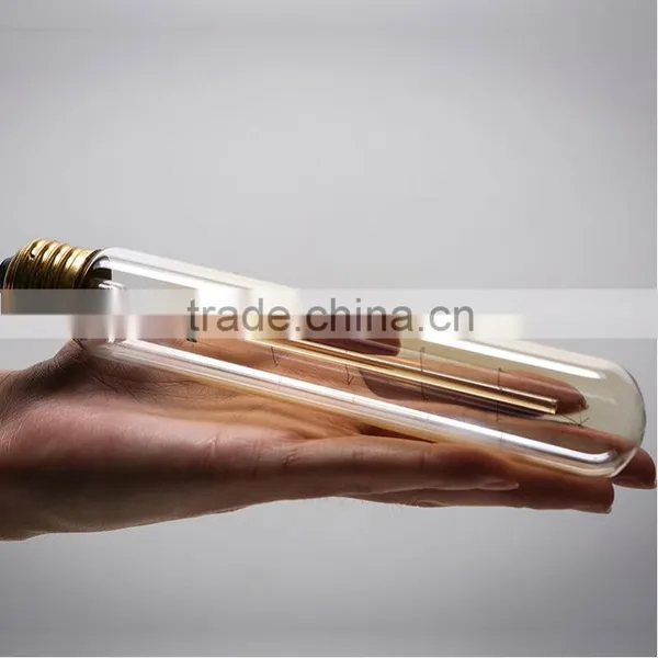 Vintage Cylinder Amber Filament Bulb Edison Lamp Bulb photo-5