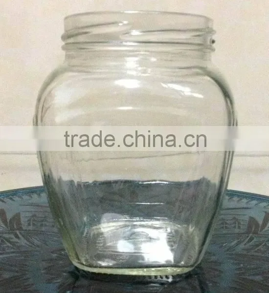 Glass Jars and Metal Lids Shaped Glass Jars Glass Cream Jar