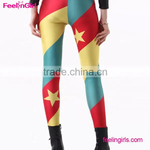 No MOQ Girls Rainbow Color Seamless Spandex Leggings photo-4