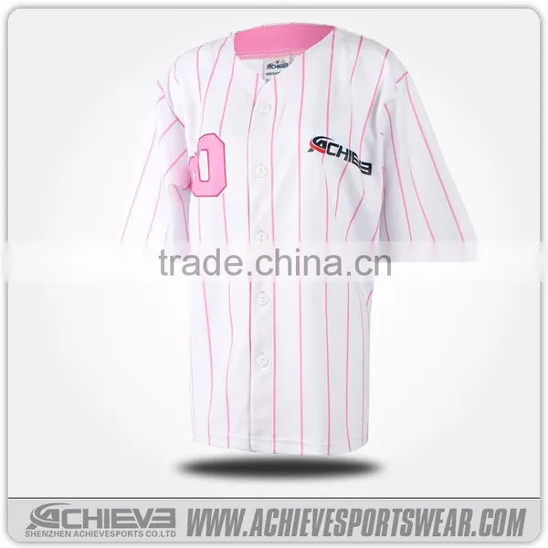 Custom Design and Printing Factory Supply Woman Baseball Jersey photo-3