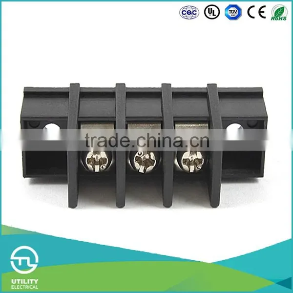 UTL Hot 8.255mm Pitch Black Single Row Brass PCB Screw Terminal Block 20A 300V photo-2