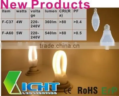 LC-F020A 2015 Slim Style A60 5W LED Bulb Ultra Thin Flat Design E27 High Lumen photo-2