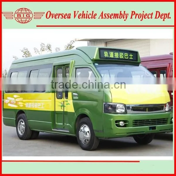 16-20 Seats Layout JMC Engine Technology China CNG Mini Shuttle Buses With A/C