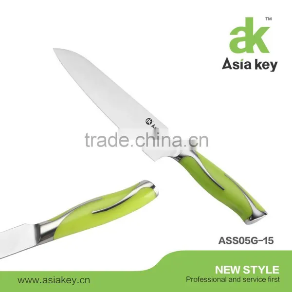 New Arrival Kitchen Knife Set,green ABS Handle,acrylic Block photo-5