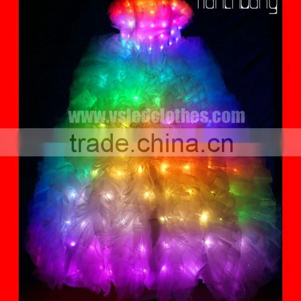 Remote Control Light Color Wedding Dresses
