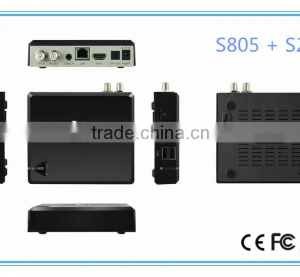 Android 4.4 TV Converter Box S805 1080p Hybrid Set Top Box Wifi Satellite DVB-S2 TV Box
