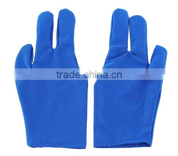 High Quality Durable Nylon 3 Fingers Glove for Billiard Pool Snooker Cue Shooter Black photo-2