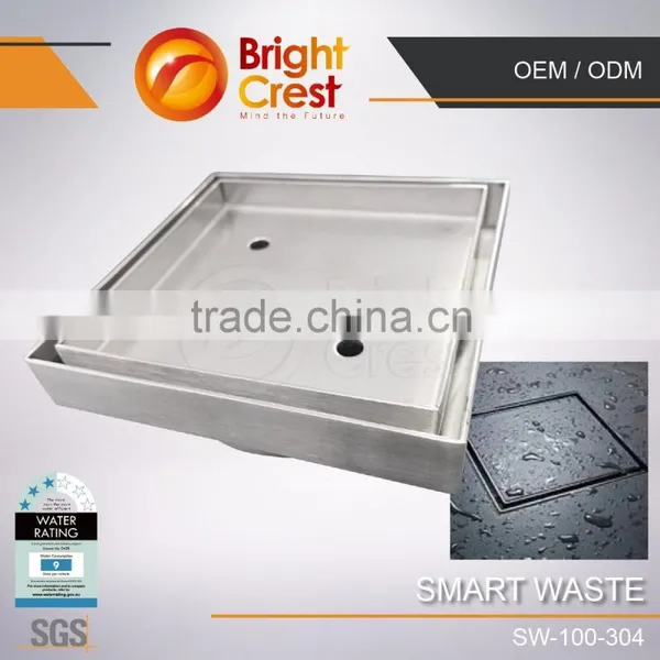 Hotel Used Stainless Steel Bathroom Smart Floor Waste photo-4