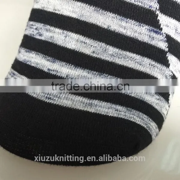 OEM 100% Cotton Leisure Quality Knitted Stripes Socks photo-2