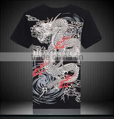 240 Grams Made in China Silk/cotton Oneck Peruvian Pima Cotton Tshirts photo-2
