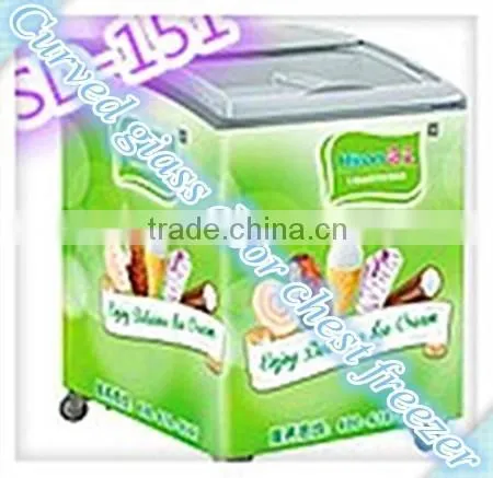 Top Curved Sliding Glass Door Chest Freezer Display Freezer photo-6