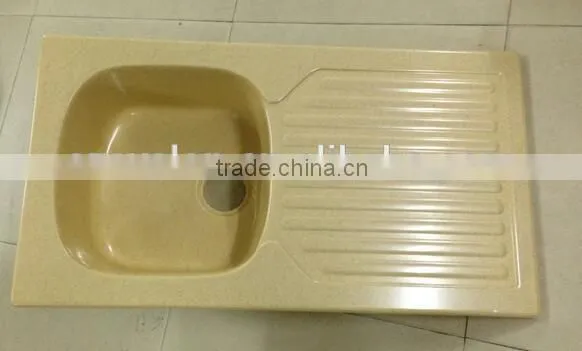 Easy Cleaning Large Acylic Solid Surface Sink for Hotel&restaurant,,artificial Stone Double Kitchen Sink ,resin Stone Sink photo-4