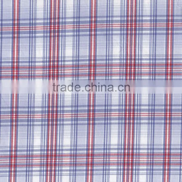 Yarn Dyed Woven Cotton Plaid Check Jacquard Dobby Shirting Fabric photo-3