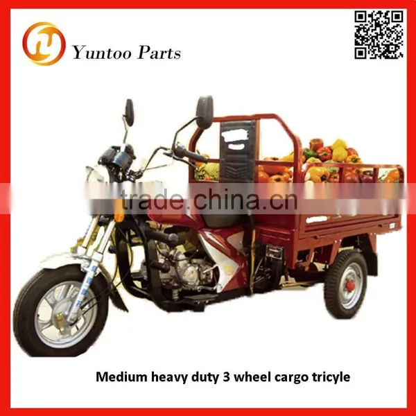 tricycle, three wheel motorcycle with optional engine and loading cargo box
