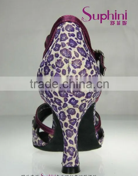 Suphini Top Line Dance Shoes Leopard Latin Dance Shoes photo-3
