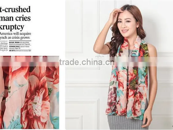 Butterfly Printed Scarf/chiffon Cheap Scarf/mix Design Fashion Scarf photo-6