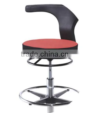 Modern Barber Chairs / Barber Stools With High Quality Chrome Round Bar Base photo-4