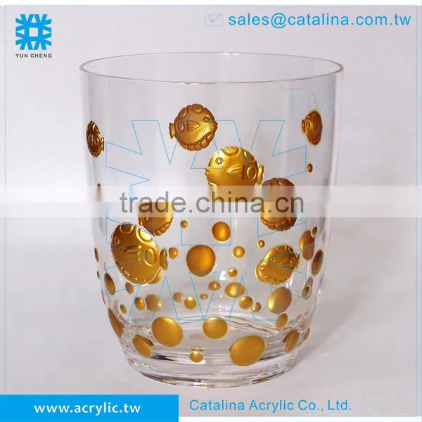 Hand Made Line Design Acrylic Hotel Bathroom Waste Bin photo-4