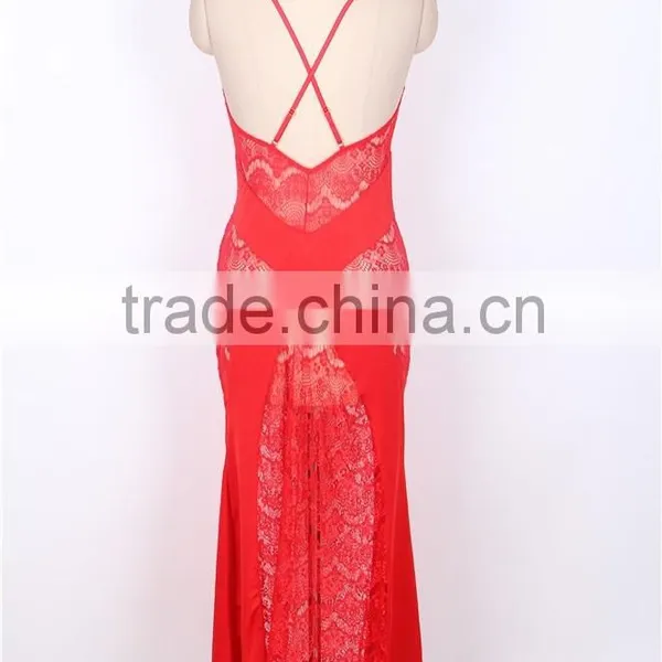 Long Lace Tube Babydoll Dress Arab Women Sexy Lingerie photo-4