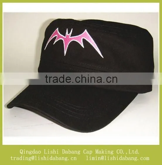 Customize Fashion Military Cap With Embroider Hot Selling Flat Top Baseball Cap