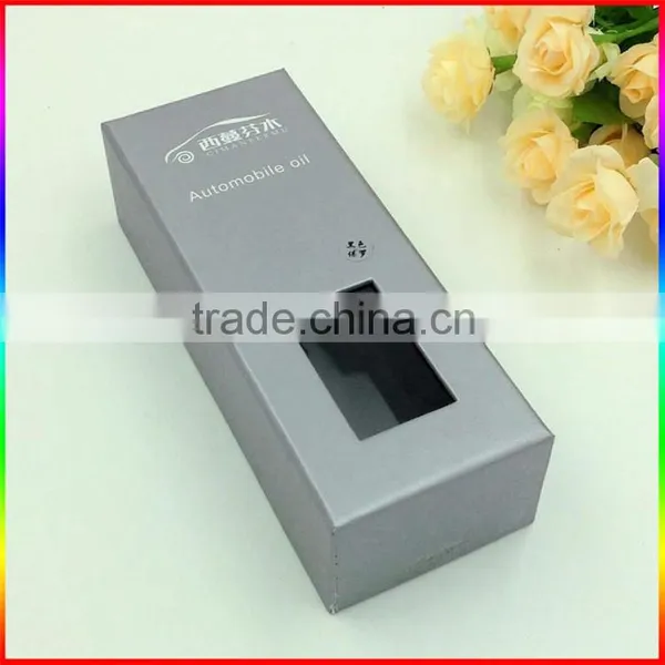 Automobile Oil Hard Grey Paper Gift Box Packaging With PVC Window photo-2