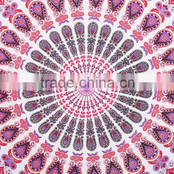 Wall Hanging Hippie Mandala Tapestry Fabric Handmade Printed Tapestry Manufacturer In India photo-2