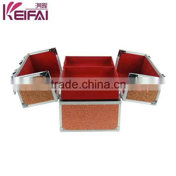 Good-Looking Custom Logo Red Pvc Small Cosmetic Lock Storage Box photo-4