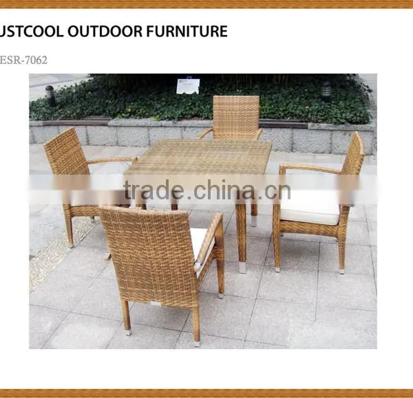 POLYNESIAN WICKER RATTAN 5 PIECE DINING SET photo-2