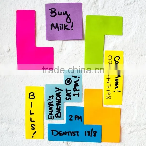 Wholesale Eco-friendly Products Letter Shaped Sticky Notes Tetris Notepad Memo Pad photo-2