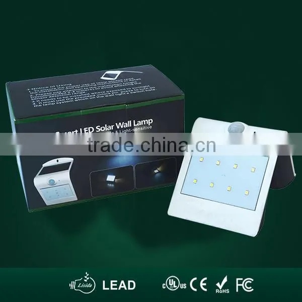 2016 New Model Sensor Solar Led Wall Light From Shenzhen Factory With Patent NO.201520905529.8 photo-6