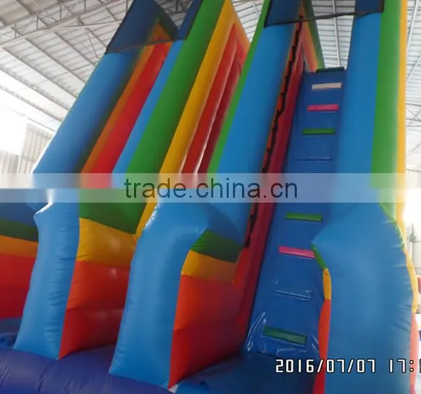2016 New Design High Inflatable Water Slide Double Lane Wet Slide photo-6